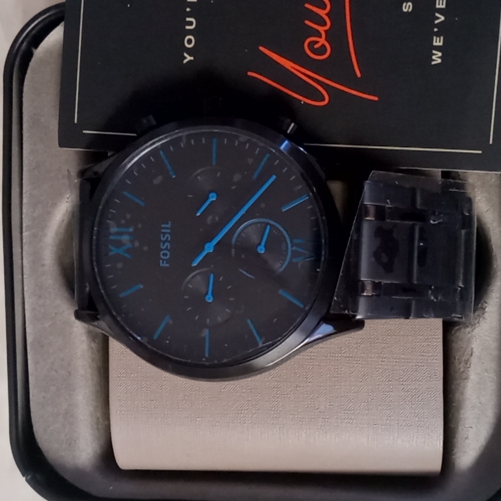 Fenmore Multifunction Black stainless steel watch